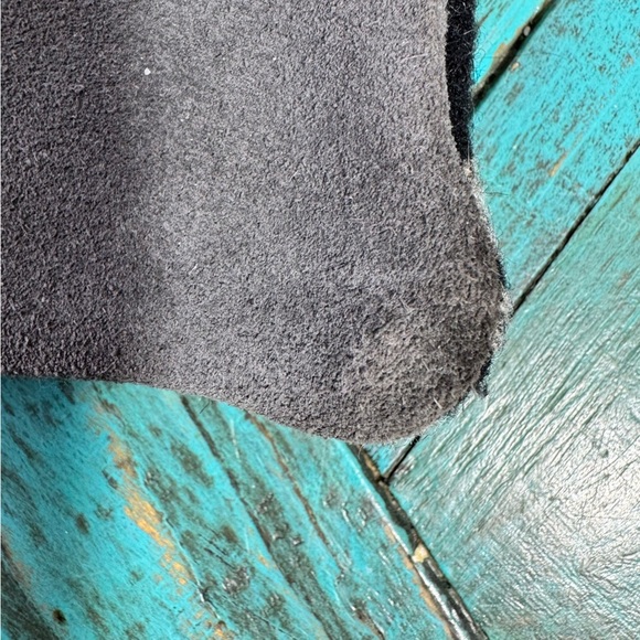 Manitobah Mukluks Suede Pouchette Shoulder Bag Crossbody Grey Aztec Wool - Picture 6 of 12